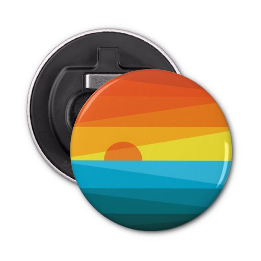 美しい夕日と波 栓抜き (正面)