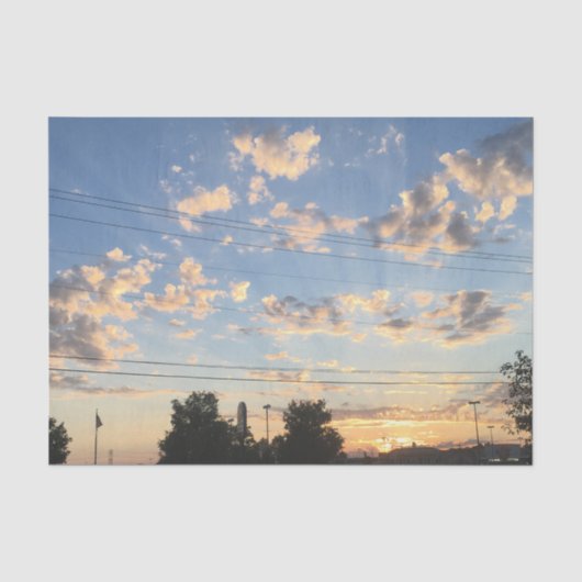 美しい夕日と雲 薄葉紙 (正面)
