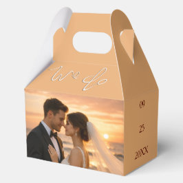 美しい夕日のビーチロマンチックな結婚式の誓い フェイバーボックス
