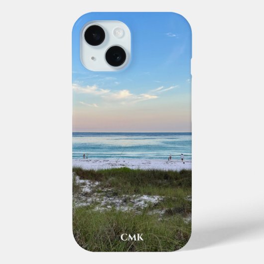 美しい夕日のビーチ写真パーソナライズされた Case-Mate iPhoneケース (裏面)