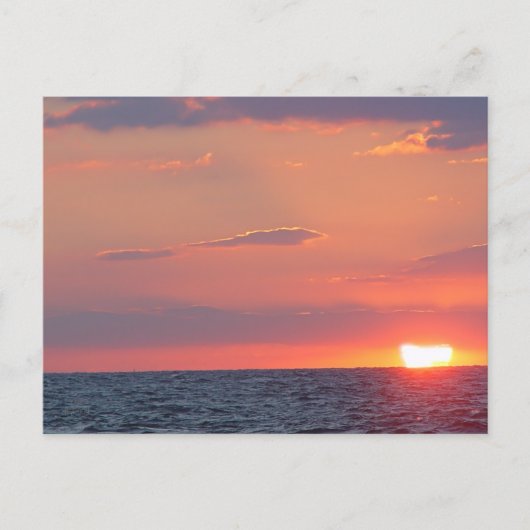 美しい夕日のビーチ、メイ岬 ポストカード (正面)