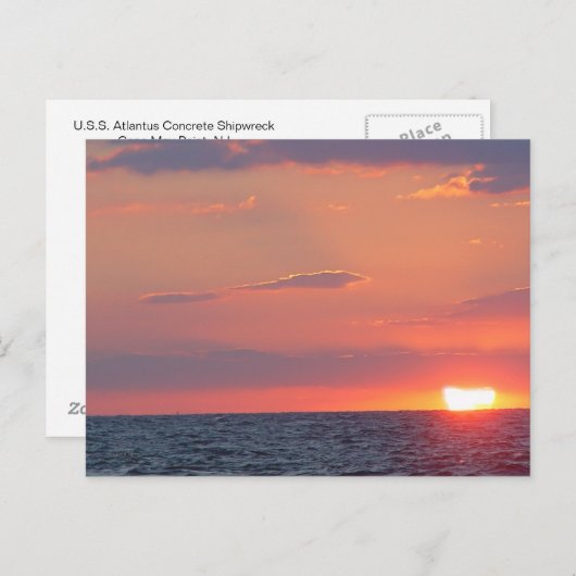 美しい夕日のビーチ、メイ岬 ポストカード (正面/裏面)