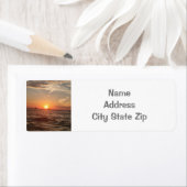 *美しい夕日のビーチ*住所 シール (インサイチュ)