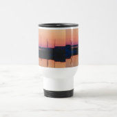 美しい夕日のフォトハーバーを持つタンブラー トラベルマグ (中央)
