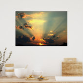 美しい夕日のポスター ポスター (キッチン)