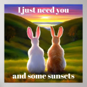 美しい夕日のポスター ポスター (正面)