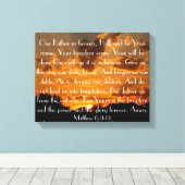 美しい夕日の主の祈りの言葉 キャンバスプリント (インサイチュ (ウッドフロア))