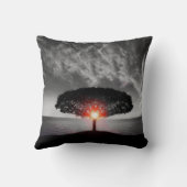 美しい夕日の出 クッション (裏面)