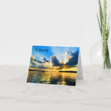 美しい夕日の同情カード空白の内