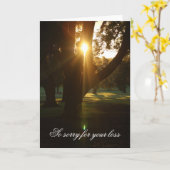 美しい夕日の同情カード カード (黄色い花)