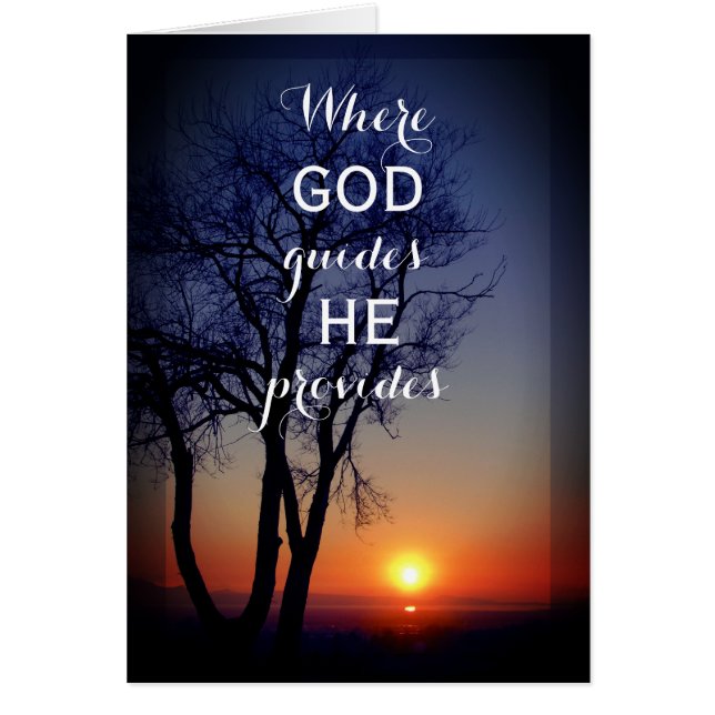 美しい夕日の宗教的"神が提供" (正面)