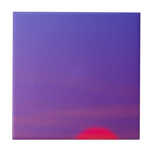 美しい夕日の景色デザイン タイル (正面)