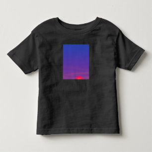 美しい夕日の景色デザイン トドラーTシャツ
