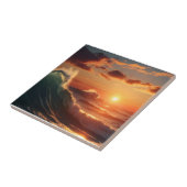 美しい夕日の海 タイル (側面)