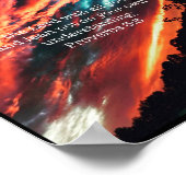 美しい夕日の聖句のポスター ポスター (角)