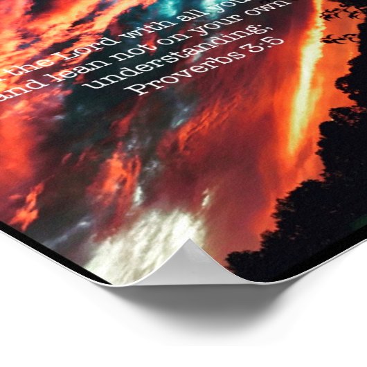 美しい夕日の聖句のポスター ポスター (角)