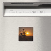 美しい夕日を持つ2インチスクエアマグネット マグネット (インサイチュ (食洗機))