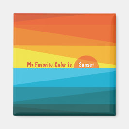 美しい夕日カラフル マグネット