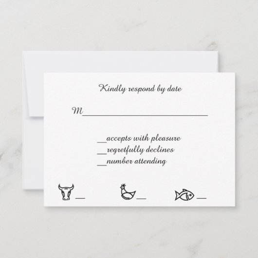 美しい夕日結婚の写真R S V P 出欠カード (裏面)