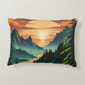 美しい夕日 アクセントクッション (裏面)