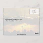 美しい夕日:カルガリーの夕日,アルバータ,カナダ ポストカード (裏面)