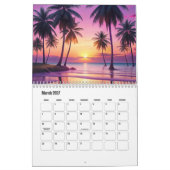 美しい夕日 カレンダー (3月 2027)