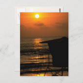 美しい夕日：カールスバッド，カリフォルニア ポストカード (正面/裏面)