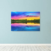 美しい夕日 キャンバスプリント (インサイチュ (ウッドフロア))
