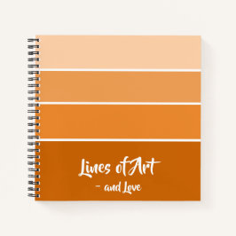 美しい夕日 – グラデーションオレンジカラーノートブック ノートブック