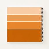 美しい夕日 – グラデーションオレンジカラーノートブック ノートブック (裏面)