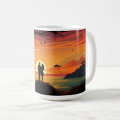 美しい夕日 コーヒーマグカップ (正面右)