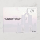 美しい夕日:サントリニフィラ日没、ギリシャ ポストカード (裏面)