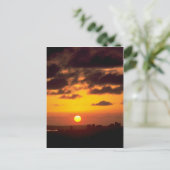 美しい夕日：ダウンタウンのスカイライン、サンディエゴ、カル ポストカード (スタンド正面)