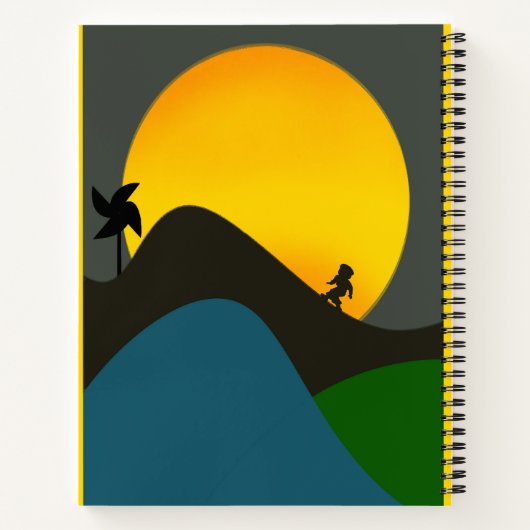 美しい夕日 ノートブック (裏面)