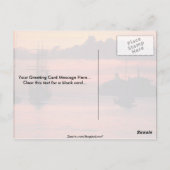 美しい夕日:バルバドスのブリッジタウンハーバー ポストカード (裏面)