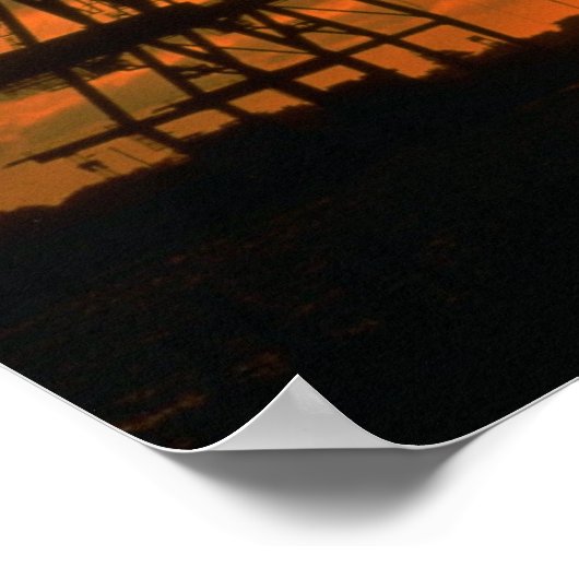 美しい夕日：バージニア州ノーフォーク ポスター (角)