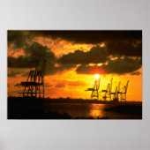 美しい夕日：バージニア州ノーフォーク ポスター (正面)