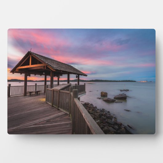 美しい夕日 フォトプラーク (正面)