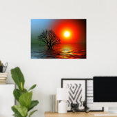 美しい夕日 ポスター (ホームオフィス)