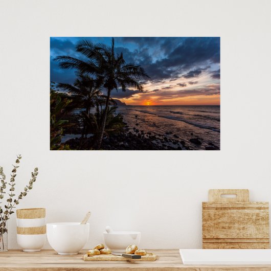 美しい夕日 ポスター (キッチン)