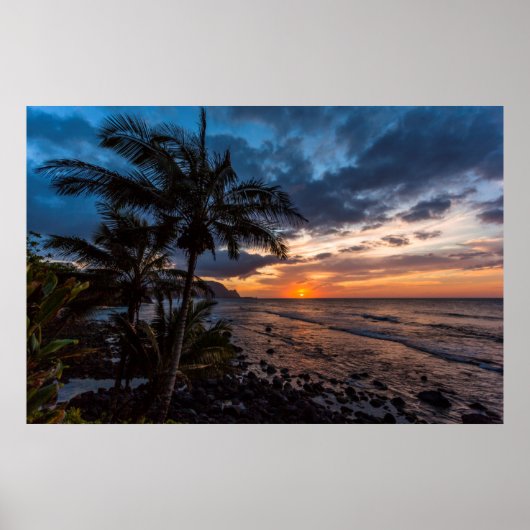 美しい夕日 ポスター (正面)