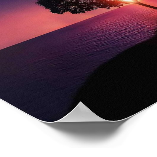 美しい夕日 ポスター (角)