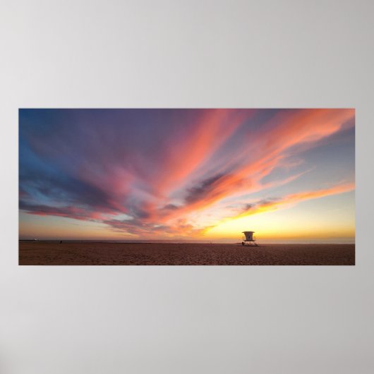 美しい夕日 ポスター (正面)