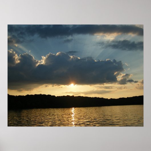 美しい夕日 ポスター (正面)