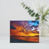 美しい夕日 ポストカード (スタンド正面)