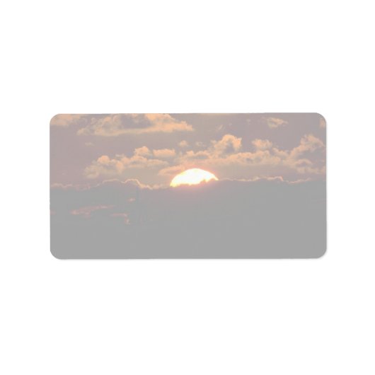 美しい夕日：マウイ，ハワイ ラベル (正面)