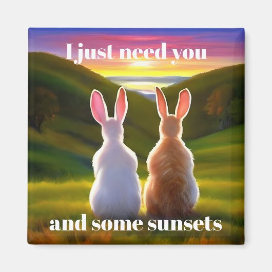 美しい夕日 マグネット (正面)