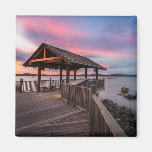 美しい夕日 マグネット (正面)