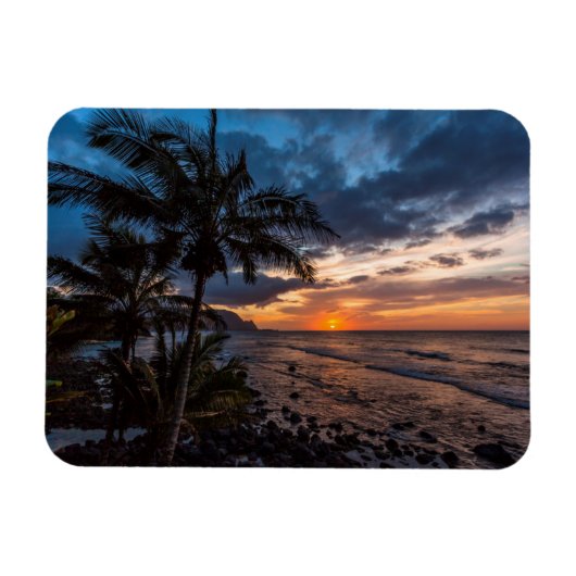 美しい夕日 マグネット (横)