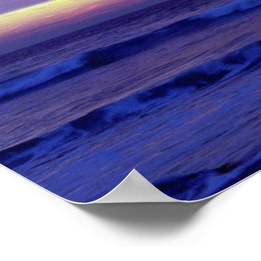 美しい夕日：ミッションビーチ、サンディエゴ、カリフォ ポスター (角)